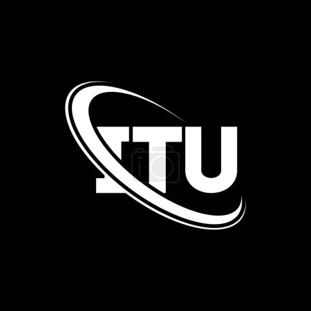 Téléchargez les illustrations : Logo de l'UIT. Lettre de l'UIT. Design du logo de la lettre UIT. Initiales Logo de l'UIT lié à un logo monogram circulaire et majuscule. Typographie de l'UIT pour la marque technologique, commerciale et immobilière. - en licence libre de droit