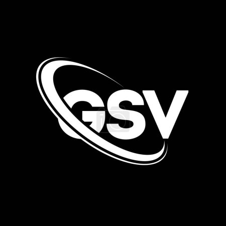Téléchargez les illustrations : Logo GSV. Lettre GSV. GSV lettre logo design. Initiales logo GSV lié avec cercle et logo monogramme majuscule. Typographie GSV pour la marque technologique, commerciale et immobilière. - en licence libre de droit
