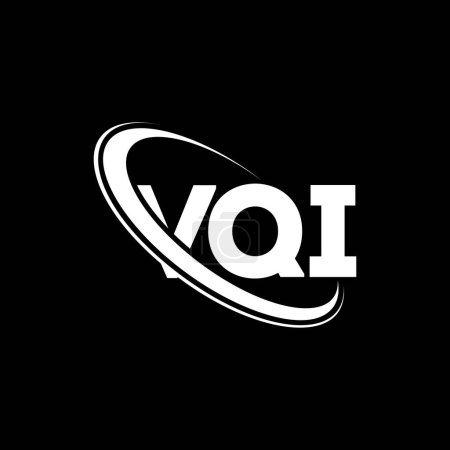 Illustration for VQI logo. VQI letter. VQI letter logo design. Initials VQI logo linked with circle and uppercase monogram logo. VQI typography for technology, business and real estate brand. - Royalty Free Image