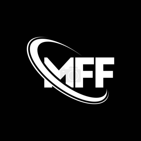 Illustration for MFF logo. MFF letter. MFF letter logo design. Initials MFF logo linked with circle and uppercase monogram logo. MFF typography for technology, business and real estate brand. - Royalty Free Image