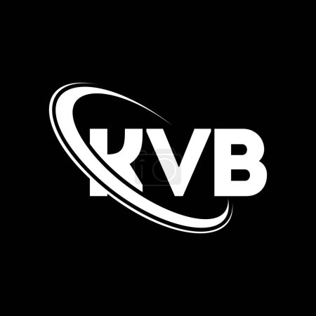Illustration for KVB logo. KVB letter. KVB letter logo design. Initials KVB logo linked with circle and uppercase monogram logo. KVB typography for technology, business and real estate brand. - Royalty Free Image