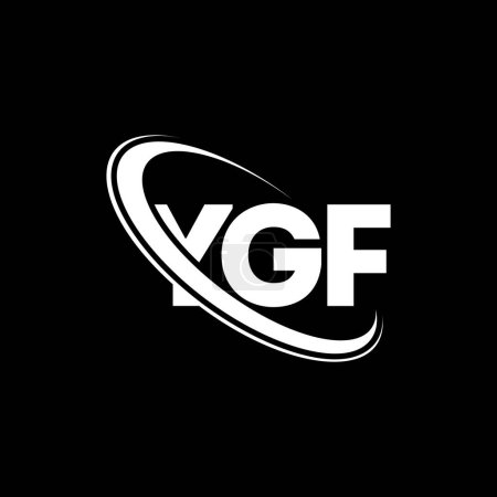 Téléchargez les illustrations : Logo du YGF. Lettre du YGF. YGF lettre logo design. Initiales logo YGF lié avec logo monogramme cercle et majuscule. Typographie YGF pour la marque technologique, commerciale et immobilière. - en licence libre de droit