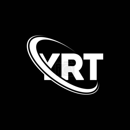 Ilustración de Logo de YRT. Carta de YRT. Diseño del logotipo de la letra YRT. Inicial logo de YRT vinculado con el círculo y el logotipo del monograma en mayúsculas. Tipografía YRT para marca tecnológica, empresarial e inmobiliaria. - Imagen libre de derechos