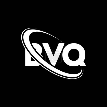 Ilustración de Logo de BVQ. Carta de la BVQ. Diseño del logotipo de la letra BVQ. Logotipo inicial de BVQ vinculado con el círculo y el logotipo del monograma en mayúsculas. Tipografía BVQ para marca tecnológica, empresarial e inmobiliaria. - Imagen libre de derechos