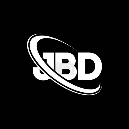 Illustration for JBD logo. JBD letter. JBD letter logo design. Initials JBD logo linked with circle and uppercase monogram logo. JBD typography for technology, business and real estate brand. - Royalty Free Image