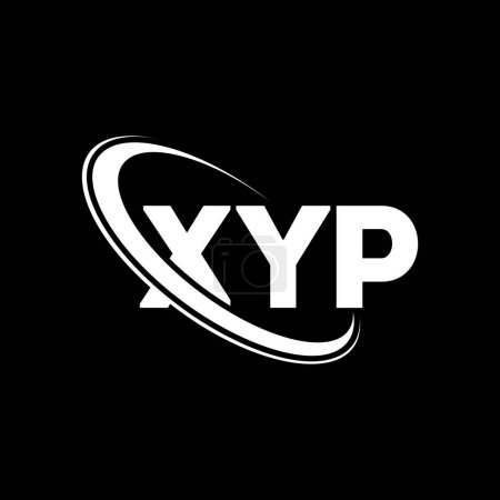 Ilustración de Logo XYP. Carta XYP. Diseño del logotipo de la letra XYP. Logo XYP inicial vinculado con el logotipo del círculo y del monograma en mayúsculas. Tipografía XYP para marca tecnológica, empresarial e inmobiliaria. - Imagen libre de derechos