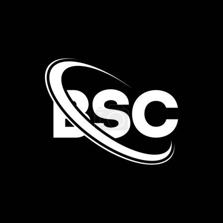 Téléchargez les illustrations : Logo BSC. Lettre du BSC. BSC lettre logo design. Initiales Logo BSC lié au logo monogramme cercle et majuscule. Typographie BSC pour la marque technologique, commerciale et immobilière. - en licence libre de droit