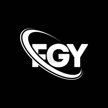 Illustration for FGY logo. FGY letter. FGY letter logo design. Initials FGY logo linked with circle and uppercase monogram logo. FGY typography for technology, business and real estate brand. - Royalty Free Image