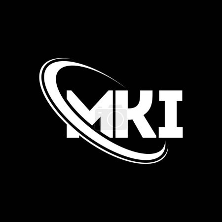 Téléchargez les illustrations : Logo MKI. Lettre MKI. MKI lettre logo design. Initiales logo MKI lié au logo monogram cercle et majuscule. Typographie MKI pour la marque technologique, commerciale et immobilière. - en licence libre de droit
