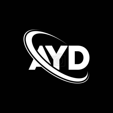 Téléchargez les illustrations : Logo AYD. Lettre AYD. Lettre AYD logo design. Initiales logo AYD lié à cercle et logo monogramme majuscule. Typographie AYD pour la marque technologique, commerciale et immobilière. - en licence libre de droit