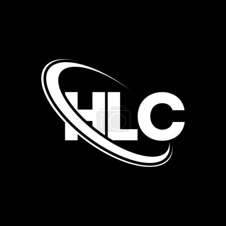 Illustration for HLC logo. HLC letter. HLC letter logo design. Initials HLC logo linked with circle and uppercase monogram logo. HLC typography for technology, business and real estate brand. - Royalty Free Image