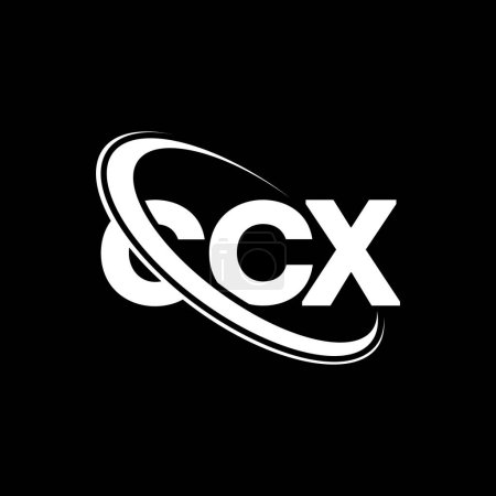 Illustration for CCX logo. CCX letter. CCX letter logo design. Initials CCX logo linked with circle and uppercase monogram logo. CCX typography for technology, business and real estate brand. - Royalty Free Image