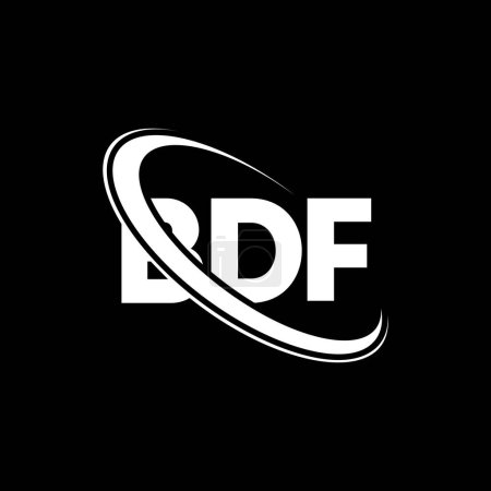 Téléchargez les illustrations : Logo BDF. Lettre du BDF. BDF lettre logo design. Initiales Logo BDF lié au logo monogramme cercle et majuscule. Typographie BDF pour la marque technologique, commerciale et immobilière. - en licence libre de droit