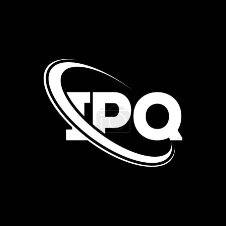 Ilustración de Logotipo IPQ. Carta IPQ. Diseño del logotipo de la letra IPQ. Inicial logo de IPQ vinculado con círculo y logo monograma en mayúsculas. Tipografía IPQ para marca tecnológica, empresarial e inmobiliaria. - Imagen libre de derechos