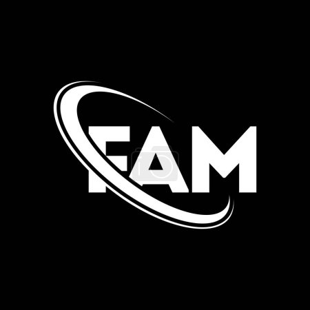 Téléchargez les illustrations : Logo FAM. Lettre FAM. FAM lettre logo design. Initiales Logo FAM associé au logo monogramme cercle et majuscule. Typographie FAM pour la marque technologique, commerciale et immobilière. - en licence libre de droit