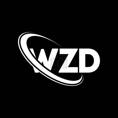 Téléchargez les illustrations : Logo WZD. Lettre WZD. WZD lettre logo design. Initiales logo WZD lié avec cercle et logo monogramme majuscule. Typographie WZD pour la marque technologique, commerciale et immobilière. - en licence libre de droit
