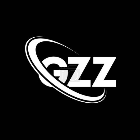 Ilustración de Logo de GZZ. Carta GZZ. Diseño del logotipo de la letra GZZ. Inicial logotipo de GZZ vinculado con el círculo y el logotipo del monograma en mayúsculas. Tipografía GZZ para marca tecnológica, empresarial e inmobiliaria. - Imagen libre de derechos