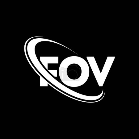 Téléchargez les illustrations : Logo FOV. Lettre FOV. FOV lettre logo design. Initiales Logo FOV lié au logo monogramme cercle et majuscule. Typographie FOV pour la marque technologique, commerciale et immobilière. - en licence libre de droit