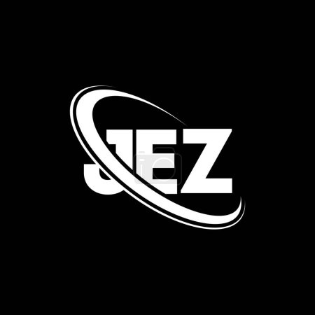 Illustration for JEZ logo. JEZ letter. JEZ letter logo design. Initials JEZ logo linked with circle and uppercase monogram logo. JEZ typography for technology, business and real estate brand. - Royalty Free Image