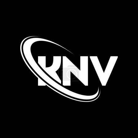 Téléchargez les illustrations : Logo KNV. Lettre du KNV. KNV lettre logo design. Initiales Logo KNV associé au logo monogramme cercle et majuscule. KNV typographie pour la technologie, les affaires et la marque immobilière. - en licence libre de droit