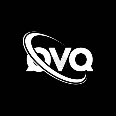 Ilustración de Logo de QVQ. Carta QVQ. Diseño del logotipo de la letra QVQ. Logo inicial de QVQ vinculado con el logotipo del círculo y del monograma en mayúsculas. Tipografía QVQ para marca tecnológica, empresarial e inmobiliaria. - Imagen libre de derechos