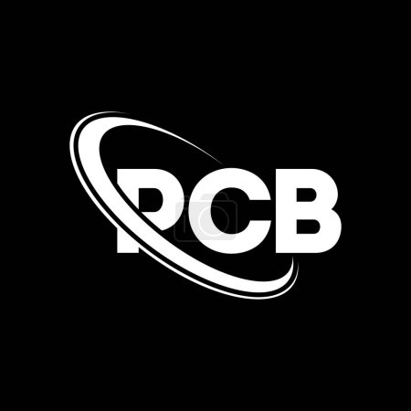 Illustration for PCB logo. PCB letter. PCB letter logo design. Initials PCB logo linked with circle and uppercase monogram logo. PCB typography for technology, business and real estate brand. - Royalty Free Image
