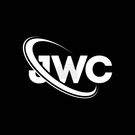 Ilustración de Logo de JWC. Carta del JWC. Diseño del logotipo de la letra JWC. Logo inicial de JWC vinculado con el logotipo del círculo y del monograma en mayúsculas. Tipografía JWC para marca tecnológica, empresarial e inmobiliaria. - Imagen libre de derechos