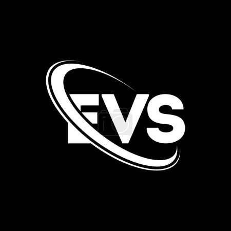 Ilustración de Logo de EVS. Carta EVS. Diseño del logotipo de la carta EVS. Logotipo inicial EVS vinculado con el círculo y el logotipo del monograma en mayúsculas. Tipografía EVS para marca tecnológica, empresarial e inmobiliaria. - Imagen libre de derechos