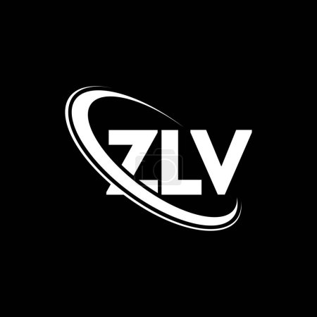 Illustration for ZLV logo. ZLV letter. ZLV letter logo design. Initials ZLV logo linked with circle and uppercase monogram logo. ZLV typography for technology, business and real estate brand. - Royalty Free Image