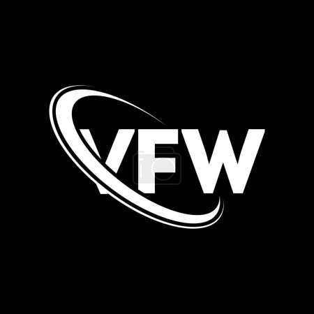 Téléchargez les illustrations : Logo VFW. Lettre de la VFW. VFW lettre logo design. Initiales Logo VFW lié au logo monogramme cercle et majuscule. VFW typographie pour la technologie, les affaires et la marque immobilière. - en licence libre de droit