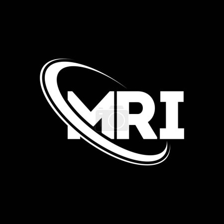 Illustration for MRI logo. MRI letter. MRI letter logo design. Initials MRI logo linked with circle and uppercase monogram logo. MRI typography for technology, business and real estate brand. - Royalty Free Image