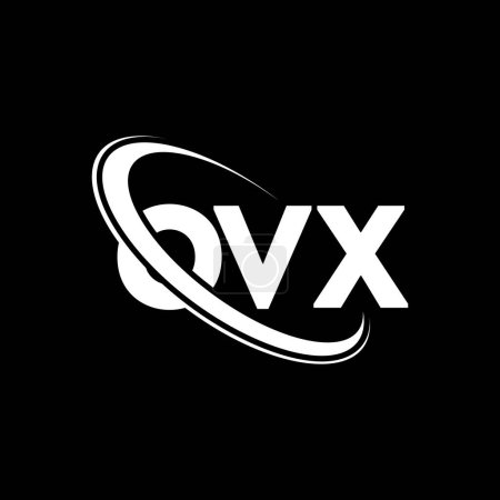 Téléchargez les illustrations : Logo OVX. Lettre OVX. OVX lettre logo design. Initiales Logo OVX lié au logo monogramme cercle et majuscule. Typographie OVX pour la marque technologique, commerciale et immobilière. - en licence libre de droit