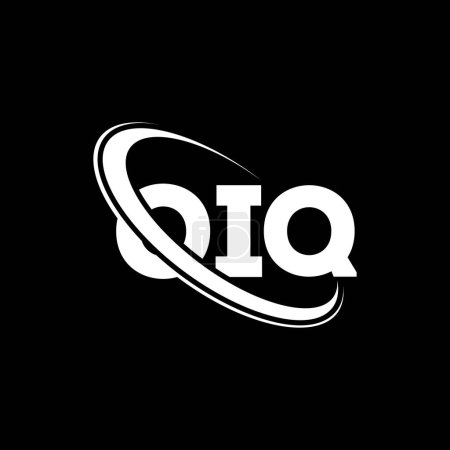 Illustration for OIQ logo. OIQ letter. OIQ letter logo design. Initials OIQ logo linked with circle and uppercase monogram logo. OIQ typography for technology, business and real estate brand. - Royalty Free Image