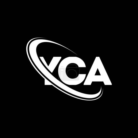 Ilustración de Logo de YCA. Carta de la YCA. Diseño del logotipo de la letra YCA. Inicial logo YCA vinculado con círculo y logo monograma en mayúsculas. Tipografía YCA para marca tecnológica, empresarial e inmobiliaria. - Imagen libre de derechos