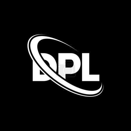 Illustration for DPL logo. DPL letter. DPL letter logo design. Initials DPL logo linked with circle and uppercase monogram logo. DPL typography for technology, business and real estate brand. - Royalty Free Image