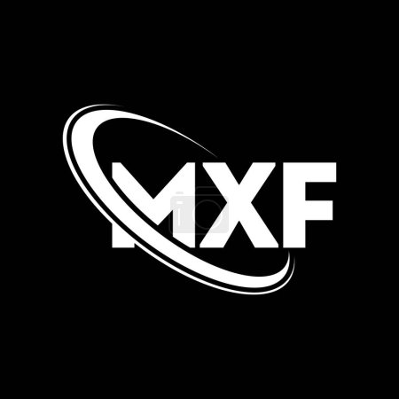 Ilustración de Logo de MXF. Carta MXF. Diseño del logotipo de la letra MXF. Logo inicial de MXF vinculado con el logotipo del círculo y del monograma en mayúsculas. Tipografía MXF para marca tecnológica, empresarial e inmobiliaria. - Imagen libre de derechos
