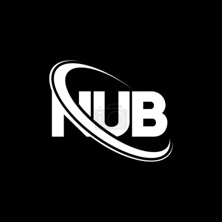 Téléchargez les illustrations : Logo NUB. Lettre NUB. NUB lettre logo design. Initiales NUB logo lié avec cercle et logo monogramme majuscule. NUB typographie pour la technologie, les entreprises et la marque immobilière. - en licence libre de droit