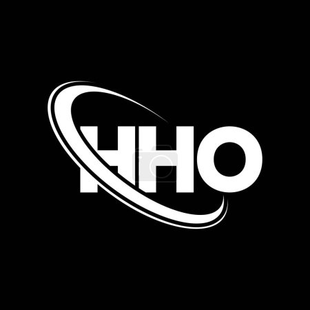 Ilustración de Logotipo HHO. Carta de HHO. Diseño del logotipo de la letra HHO. Logotipo inicial de HHO vinculado con el círculo y el logotipo del monograma en mayúsculas. Tipografía HHO para marca tecnológica, empresarial e inmobiliaria. - Imagen libre de derechos