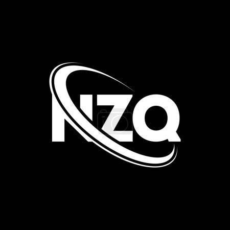 Ilustración de Logo de NZQ. Carta de la NZQ. Diseño del logotipo de la letra NZQ. Logotipo inicial de NZQ vinculado con el círculo y el logotipo del monograma en mayúsculas. Tipografía NZQ para marca tecnológica, empresarial e inmobiliaria. - Imagen libre de derechos