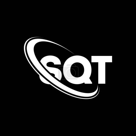 Ilustración de Logo SQT. Carta SQT. Diseño de logotipo de letra SQT. Inicial logotipo SQT vinculado con círculo y logotipo monograma en mayúsculas. Tipografía SQT para marca tecnológica, empresarial e inmobiliaria. - Imagen libre de derechos