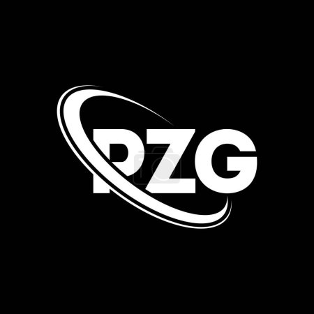 Téléchargez les illustrations : Logo PZG. Lettre de PZG. PZG lettre logo design. Initiales PZG logo lié avec cercle et logo monogramme majuscule. PZG typographie pour la technologie, les affaires et la marque immobilière. - en licence libre de droit