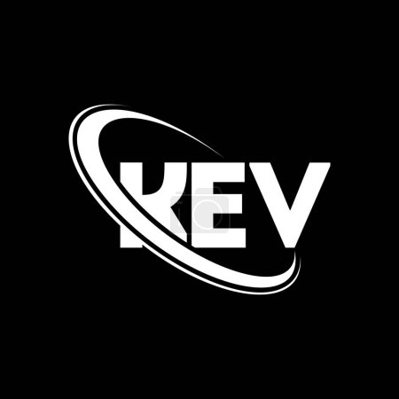 Téléchargez les illustrations : Logo KEV. Lettre de KEV. KEV lettre logo design. Initiales logo KEV lié au logo monogramme cercle et majuscule. KEV typographie pour la technologie, les affaires et la marque immobilière. - en licence libre de droit