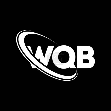 Illustration for WQB logo. WQB letter. WQB letter logo design. Initials WQB logo linked with circle and uppercase monogram logo. WQB typography for technology, business and real estate brand. - Royalty Free Image