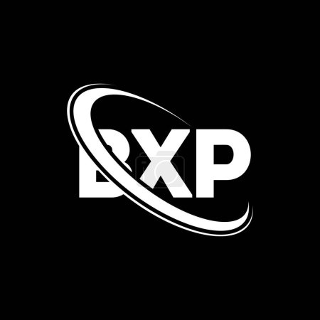 Illustration for BXP logo. BXP letter. BXP letter logo design. Initials BXP logo linked with circle and uppercase monogram logo. BXP typography for technology, business and real estate brand. - Royalty Free Image