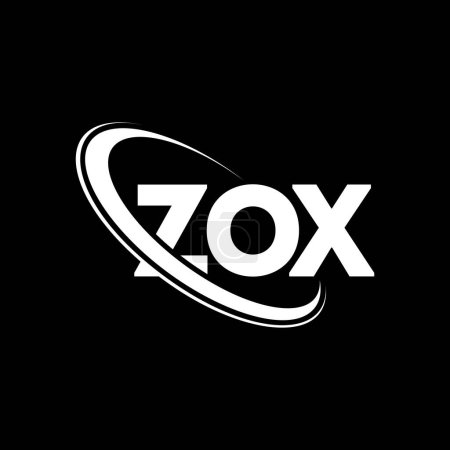 Téléchargez les illustrations : Logo ZOX. Lettre ZOX. ZOX lettre logo design. Initiales Logo ZOX lié au logo monogramme cercle et majuscule. ZOX typographie pour la technologie, les affaires et la marque immobilière. - en licence libre de droit