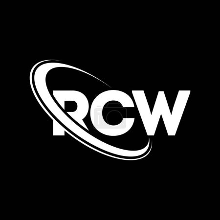 Téléchargez les illustrations : Logo RCW. Lettre RCW. RCW lettre logo design. Initiales Logo RCW lié au logo monogramme cercle et majuscule. RCW typographie pour la technologie, les affaires et la marque immobilière. - en licence libre de droit