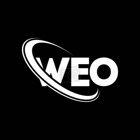Téléchargez les illustrations : Logo WEO. Lettre de WEO. WEO lettre logo design. Initiales Logo WEO lié au logo monogram cercle et majuscule. WEO typographie pour la technologie, les affaires et la marque immobilière. - en licence libre de droit