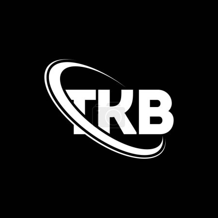 Illustration for TKB logo. TKB letter. TKB letter logo design. Initials TKB logo linked with circle and uppercase monogram logo. TKB typography for technology, business and real estate brand. - Royalty Free Image