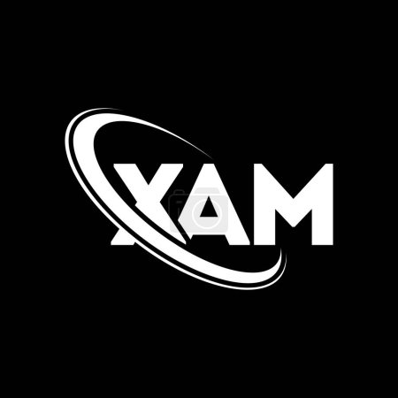 Téléchargez les illustrations : Logo XAM. Lettre de XAM. Design de logo lettre XAM. Initiales Logo XAM lié au logo monogramme cercle et majuscule. Typographie XAM pour la marque technologique, commerciale et immobilière. - en licence libre de droit