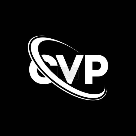 Illustration for CVP logo. CVP letter. CVP letter logo design. Initials CVP logo linked with circle and uppercase monogram logo. CVP typography for technology, business and real estate brand. - Royalty Free Image